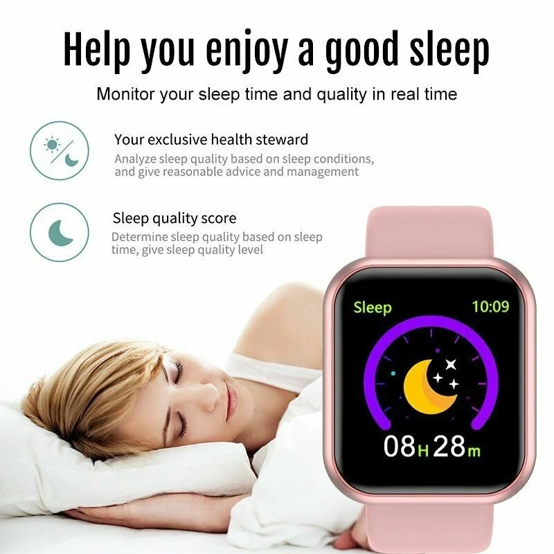 2023 Fashion Smart Watch Activity Tracker for IPhone Xiaomi Sport Fitness Color Screen Watches Men Women Kids Wristwatch relojes