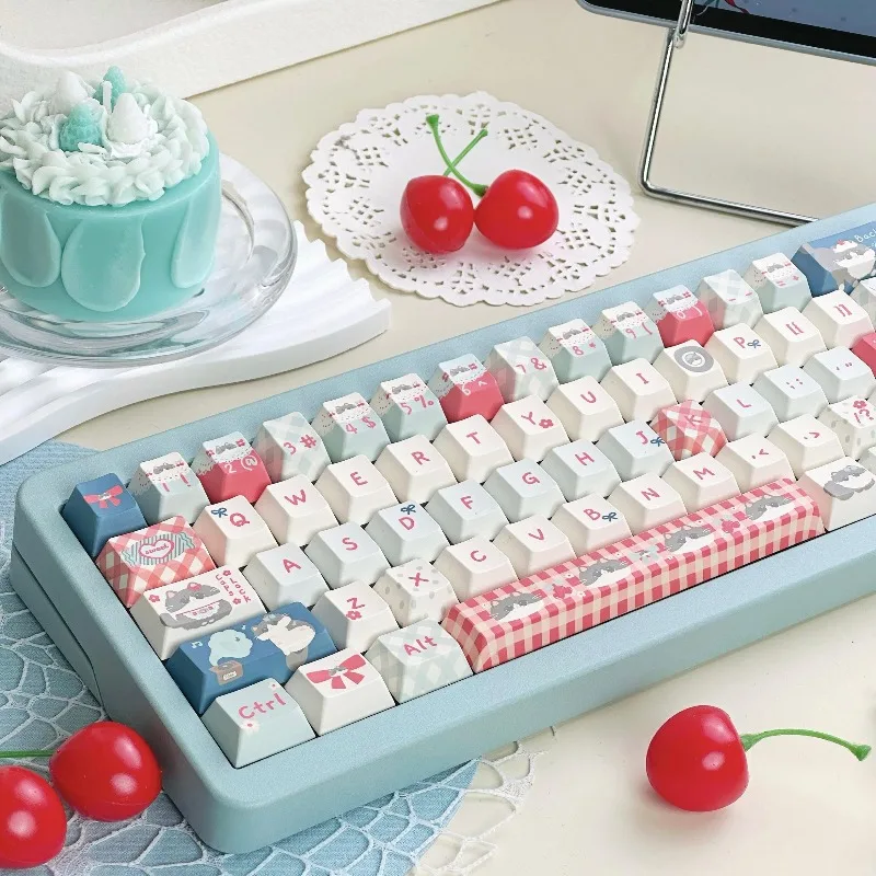 

Набор кастомных PBT-кейкапов Cherry Kitten Theme с сублимационной печатью, профиль MOA/Cherry, для механических клавиатур