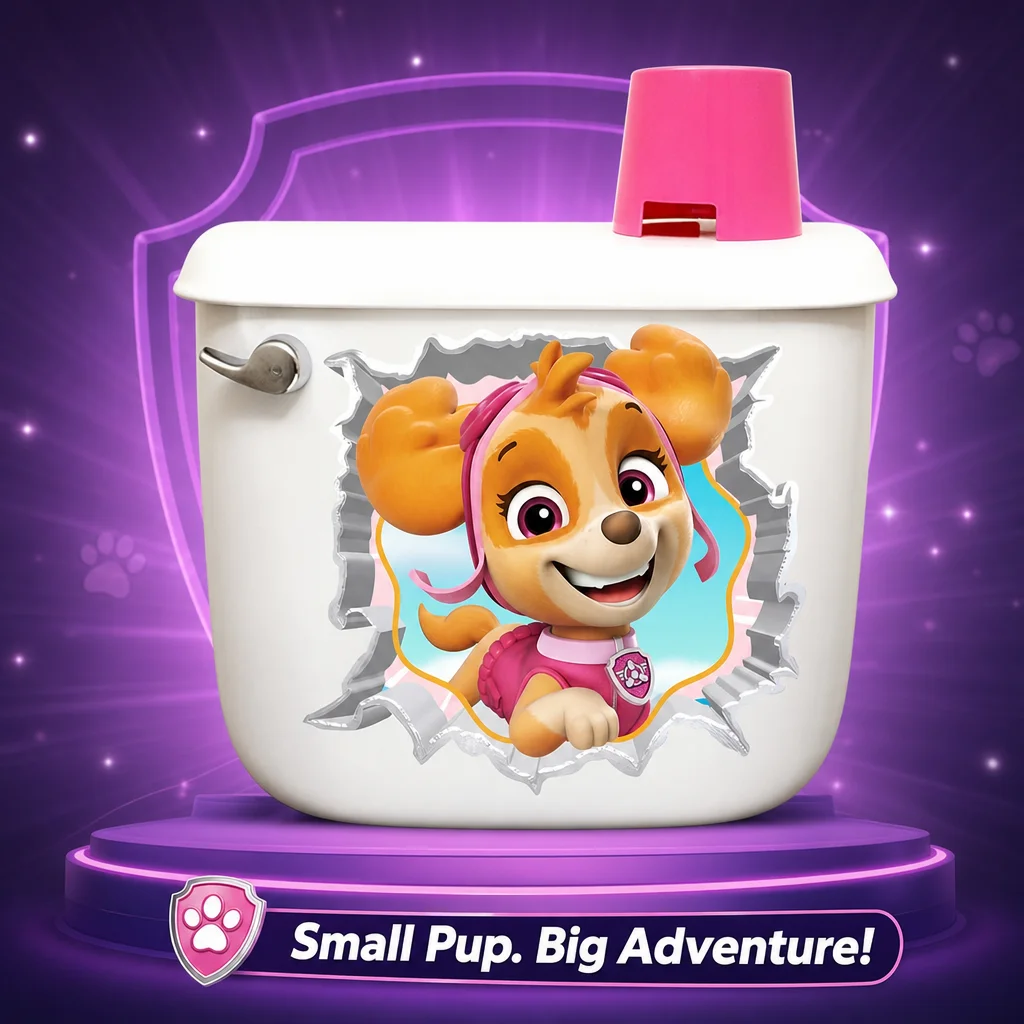 PAW Patrol 3D Cartoon Dog PVC Self-Adhesive Bathroom Toilet Wall Stickers Decorative Faux Brick Waterproof for Kids