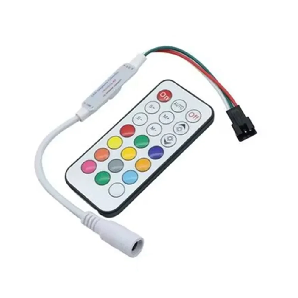 

5-24 В 21-клавишный радиочастотный контроллер Magic RGB светодиодный контроллер с дистанционным управлением Mini Smd для WS2812B WS2811 светодиодная лента