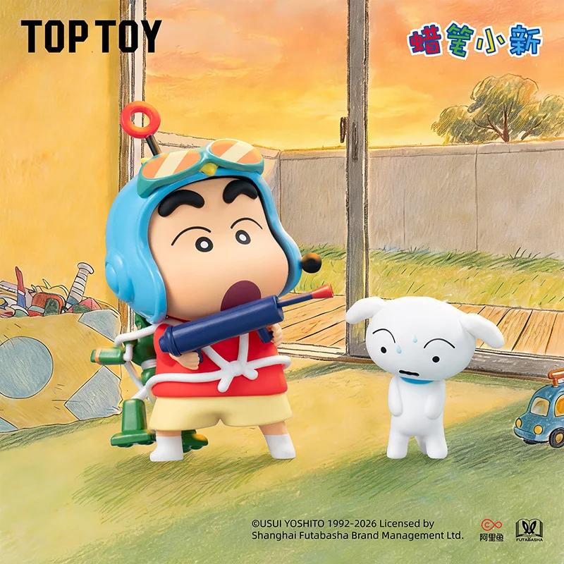 

TOPTOY Crayon Shinchan Retro Shiro Series Blind Box Surprise Box Original Action Figure Cartoon Model Mystery Box Girl Gift