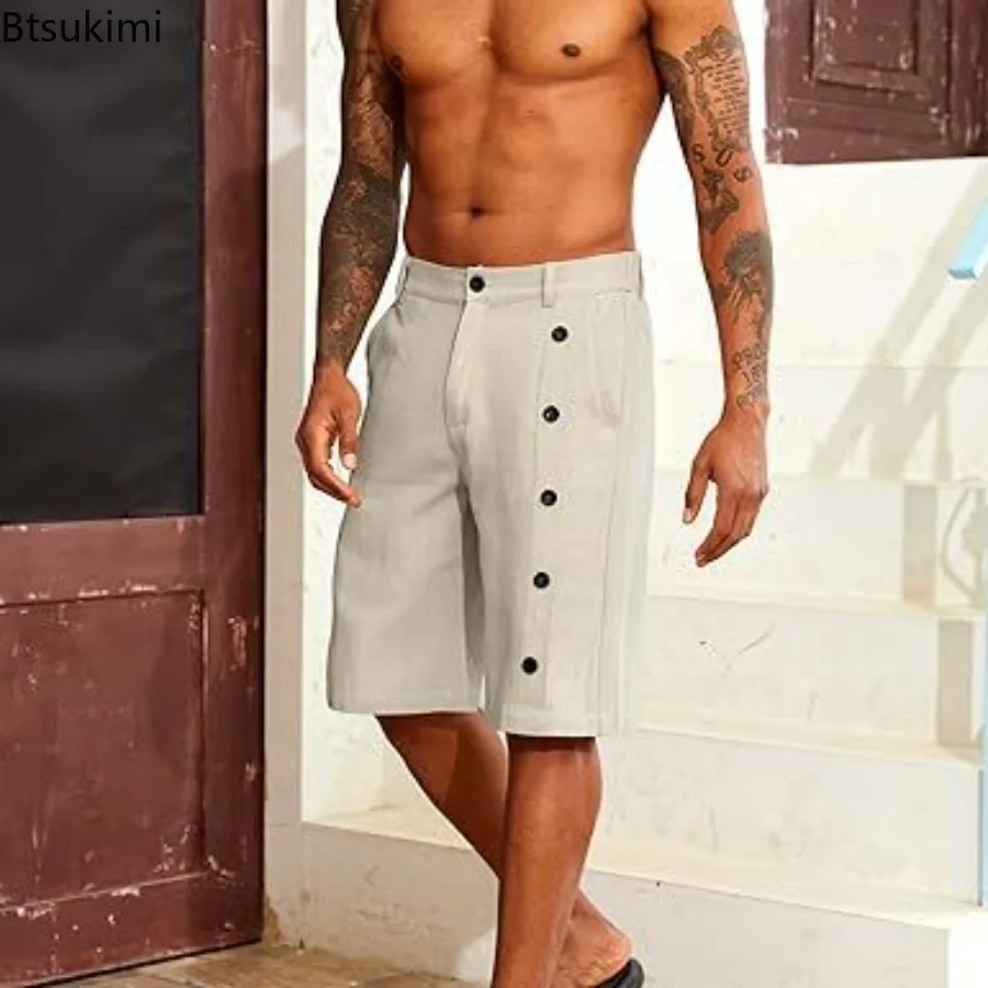 

Летние мужские шорты для гольфа, повседневные спортивные шорты для улицы, однотонные прямые брюки для пешего туризма, альпинизма, мужские пляжные шорты для отдыха