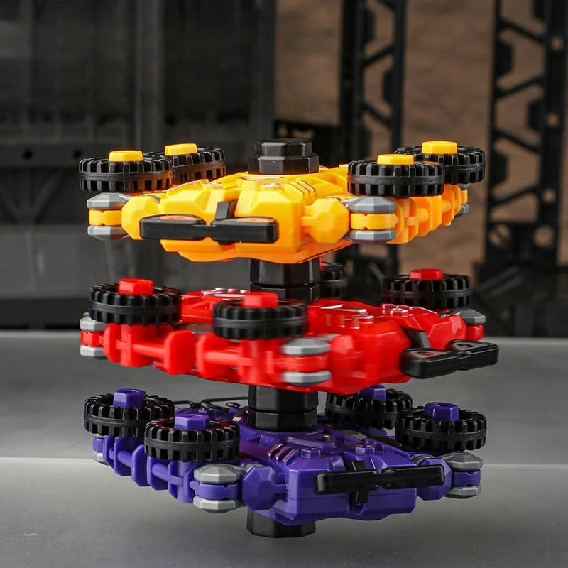 4 個変身車フィジェットスピナーおもちゃ学生、実践者抗ストレス不安耐圧ミュートおもちゃギフト