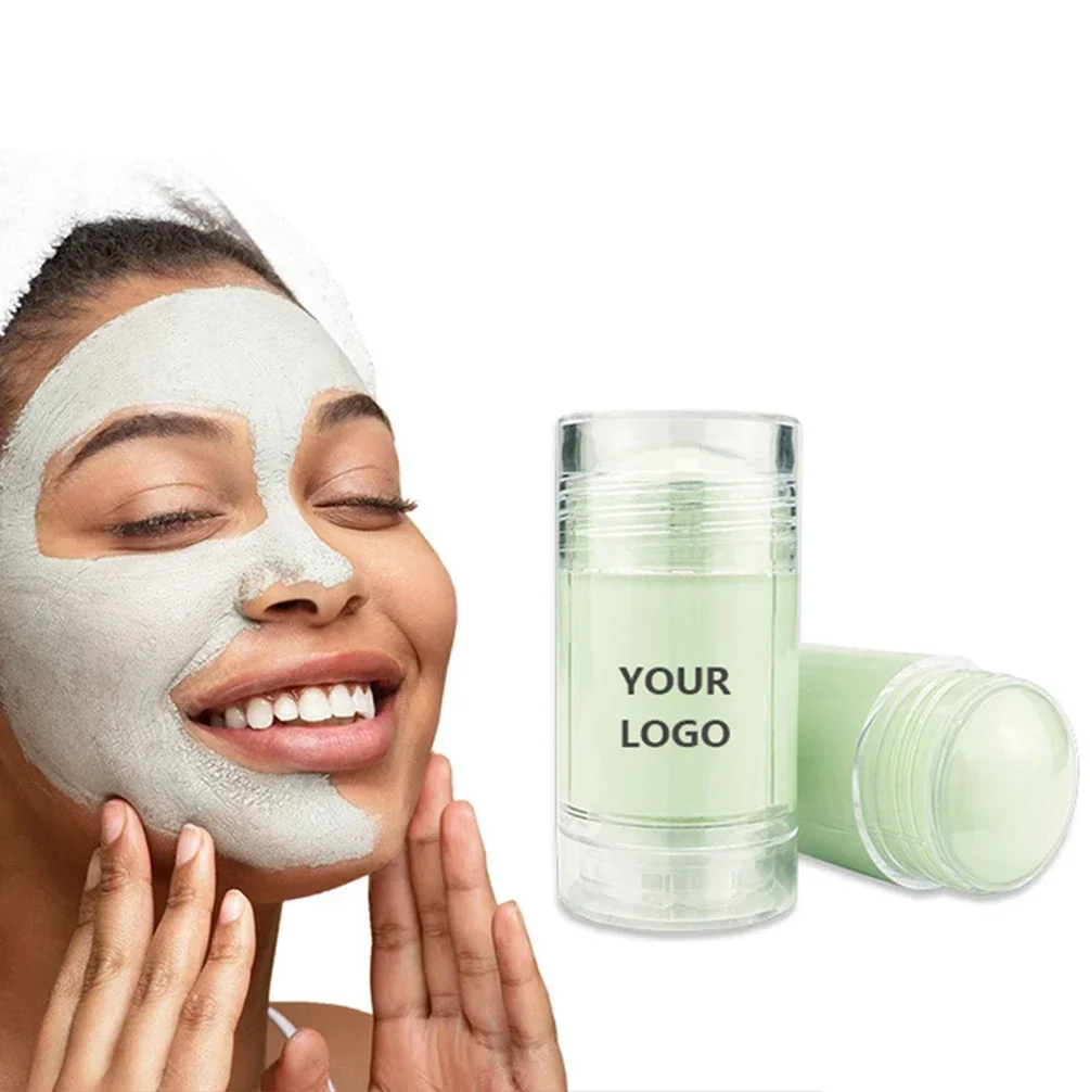 Private Label Solid Face Mask Custom Bulk Logo Deep Cleansing Stick Green Tea Essence Refreshing Oil Control Faces Care Makeup