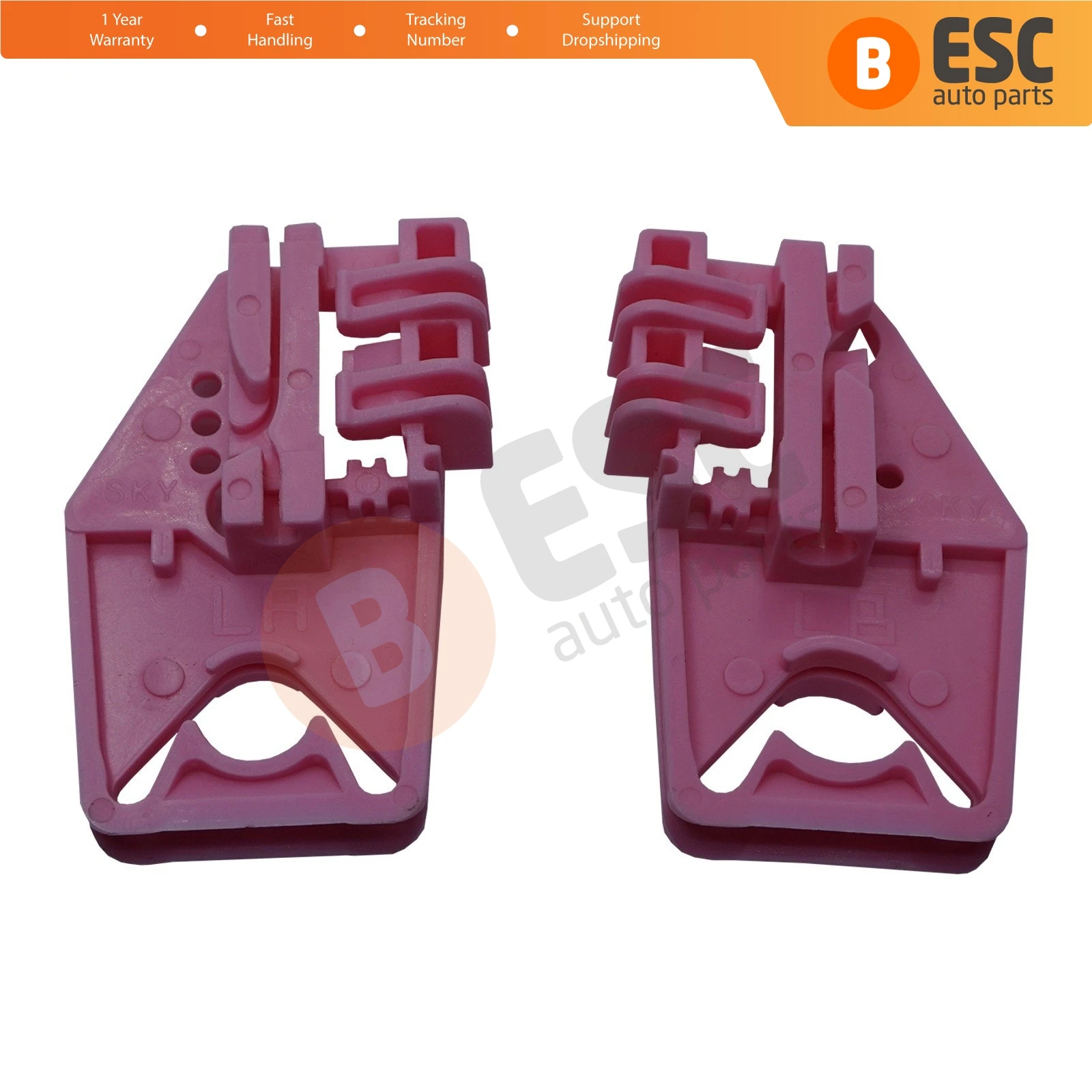 

ESC Auto Parts EWR336+EWR337 Window Regulator Clips Front Left 1Z1837461 for Skoda Octavia Laura MK2 1Z Fast Shipment