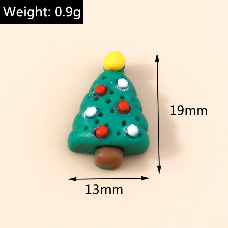 Leslie 10 Stück 22 x 19 mm niedliche Harz-Weihnachtskeks-Lebkuchenmann-Charms mit flacher Rückseite, Cabochon für DIY-Schmuckherstellung, Haarspangen – Detail 22