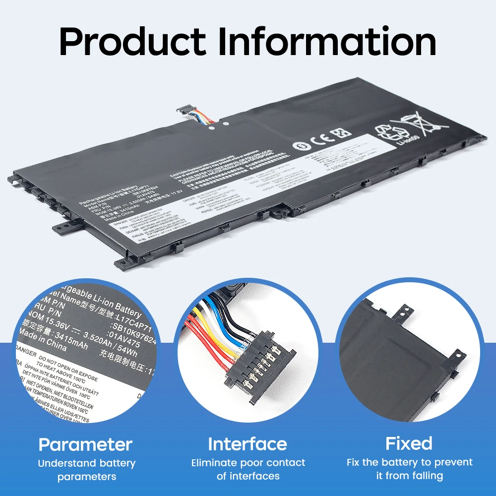 BGBT L17C4P71 L17M4P71 Battery For Lenovo ThinkPad X1 YOGA Series Yoga 3rd Gen 2018 SB10K97624 01AV474 01AV475 L17M4P73