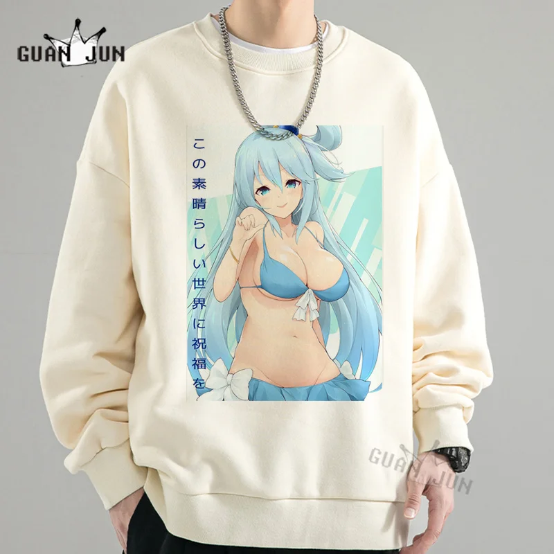 

Megumin Kono Subarashii Sweatshirts Hoodie for Men Novelty Anime Pullovers Tops Novel Konosuba Sweatshirt Harajuku Streetwear