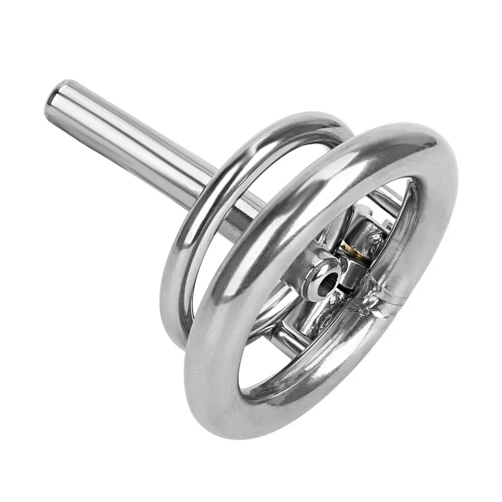 Stainless Steel Urethral Sounding Two Penis Rings for Men 18 Cock Plug Delay Lock Chastity Cage Medical Sex Toy Male Masturbator