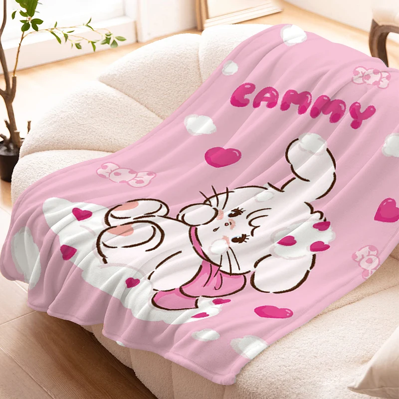 Flannel Blanket Sofa M-Mikko Lovely Microfiber Bedding Warm Knee Bed Fleece Camping Fluffy Soft Blankets for Winter King Size