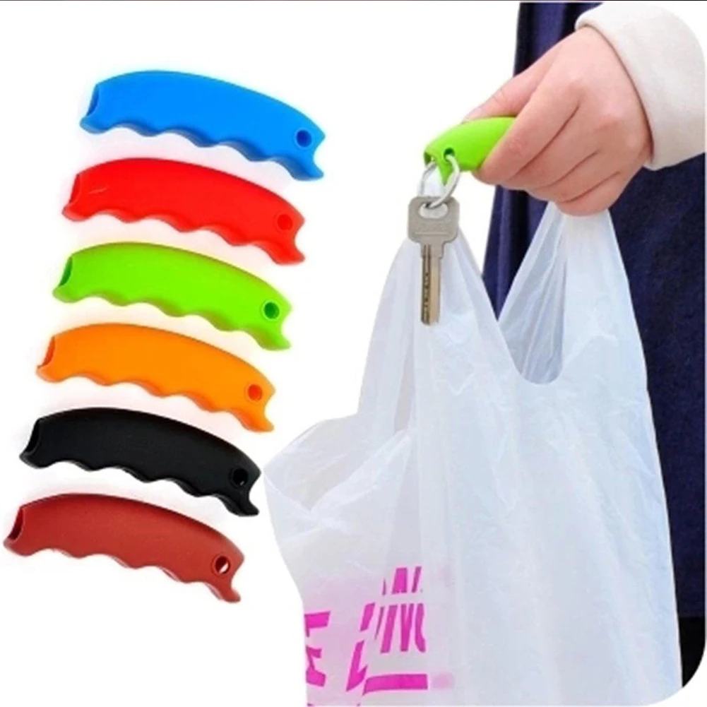 Dispositivo portatile per verdure in Silicone supporto per il trasporto della borsa della spesa per il risparmio di manodopera con maniglia per buco
