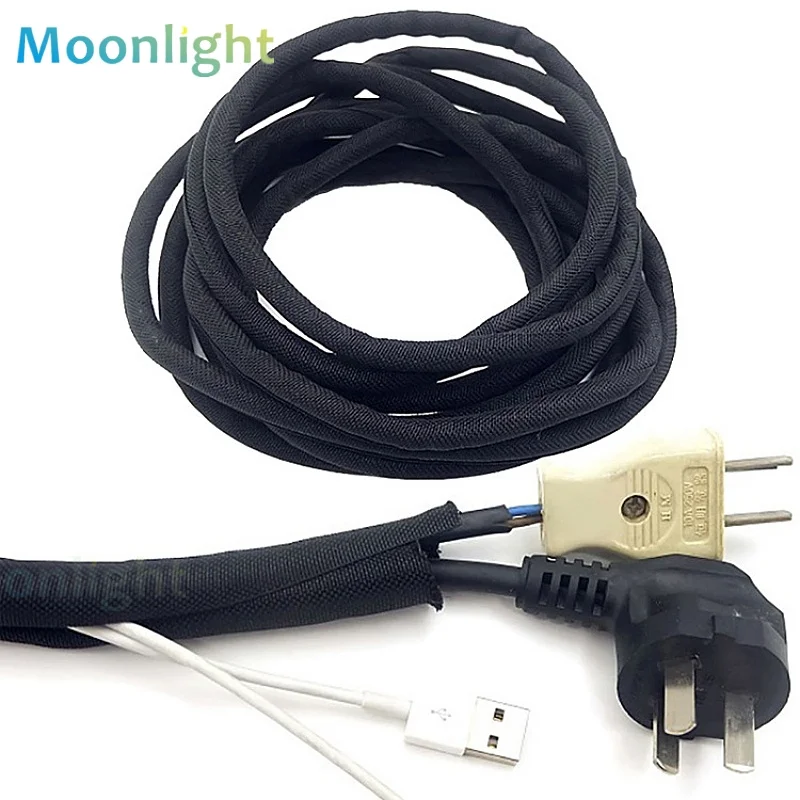 1/5/10/50M Self-Closed PET Expandable Braided Sleeve Self ClosingFlexible Insulated Hose Pipe Wire Wrap Protect Cable Sock Tube