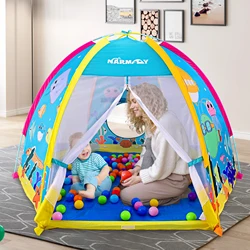 Ocean World Play Tent for Kids Pretend Play, Hexagon Playhouse with Large Mesh Indoor & Outdoor - 183 x 152 x 122 cm