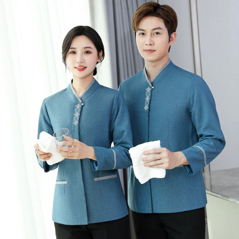 

Новая униформа для уборки с длинными рукавами для женщин, осень и зима, центр отеля, уборка, уборка, уборка