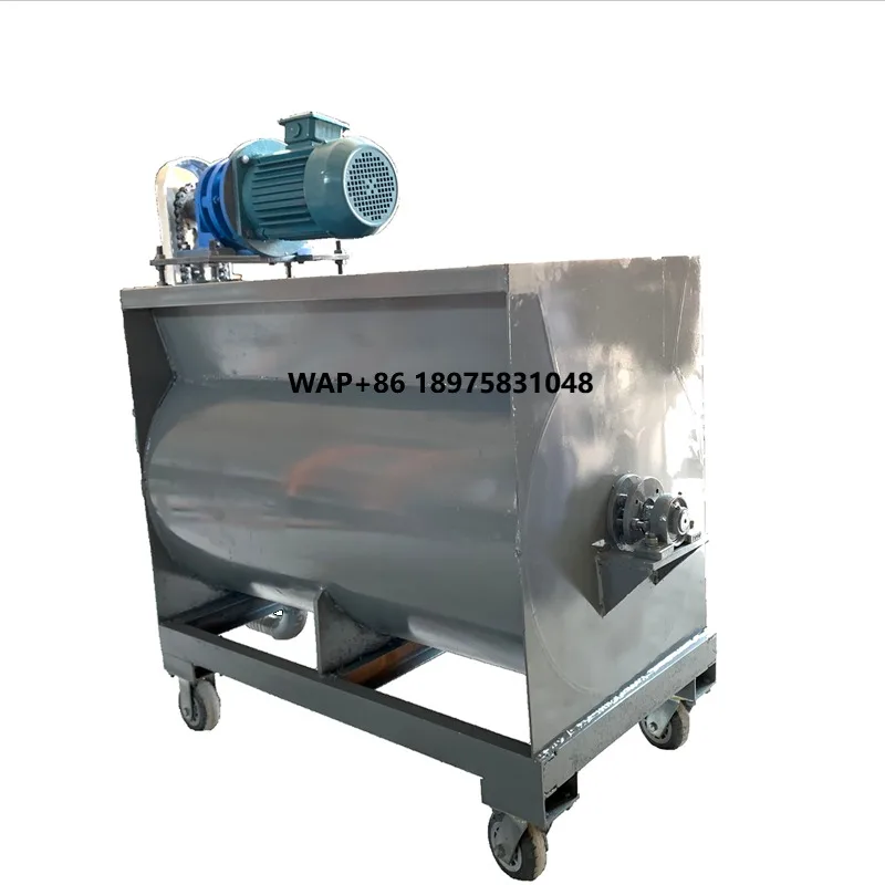 Concrete Industry Horizontal Spiral Belt CLC Mixer 750L Mixer Grinder Mixer