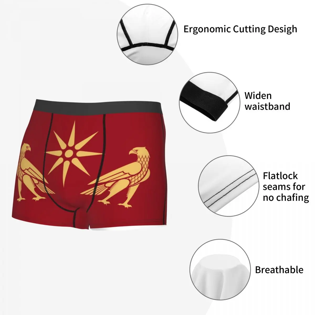 Cool Artaxiad Dynasty Flag Boxers Shorts Panties Male Underpants Breathbale Briefs Underwear