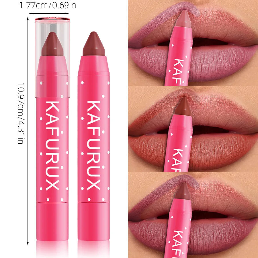 15 cores batom lápis à prova dwaterproof água sexy vermelho fosco contorno matiz batom caneta de longa duração lipliner caneta antiaderente copo maquiagem labial