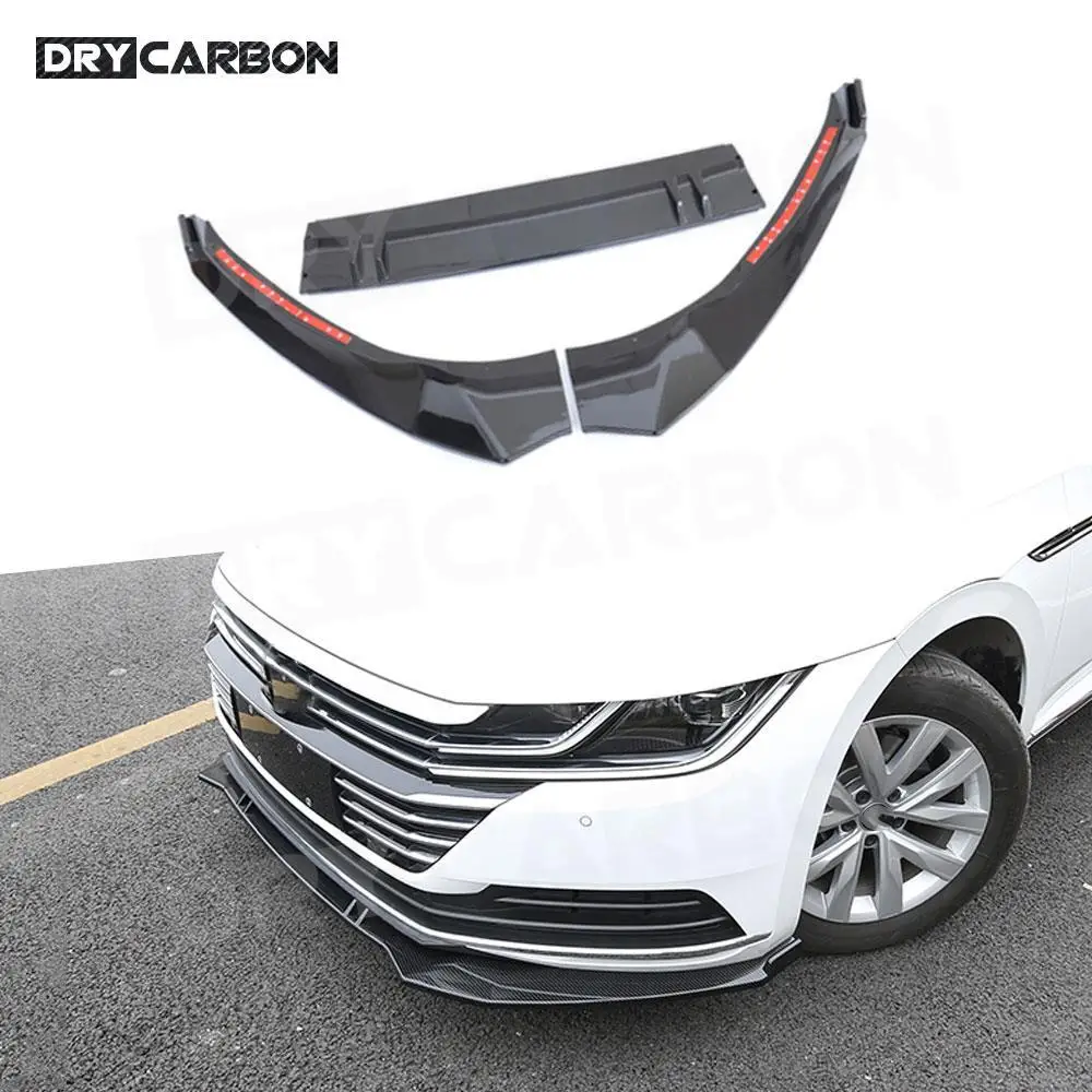 

ABS Black Front Lip Spoiler Splitter For Volkswagen VW CC 2019 2020 Head Bumper Chin Shovel Protector Car Styling