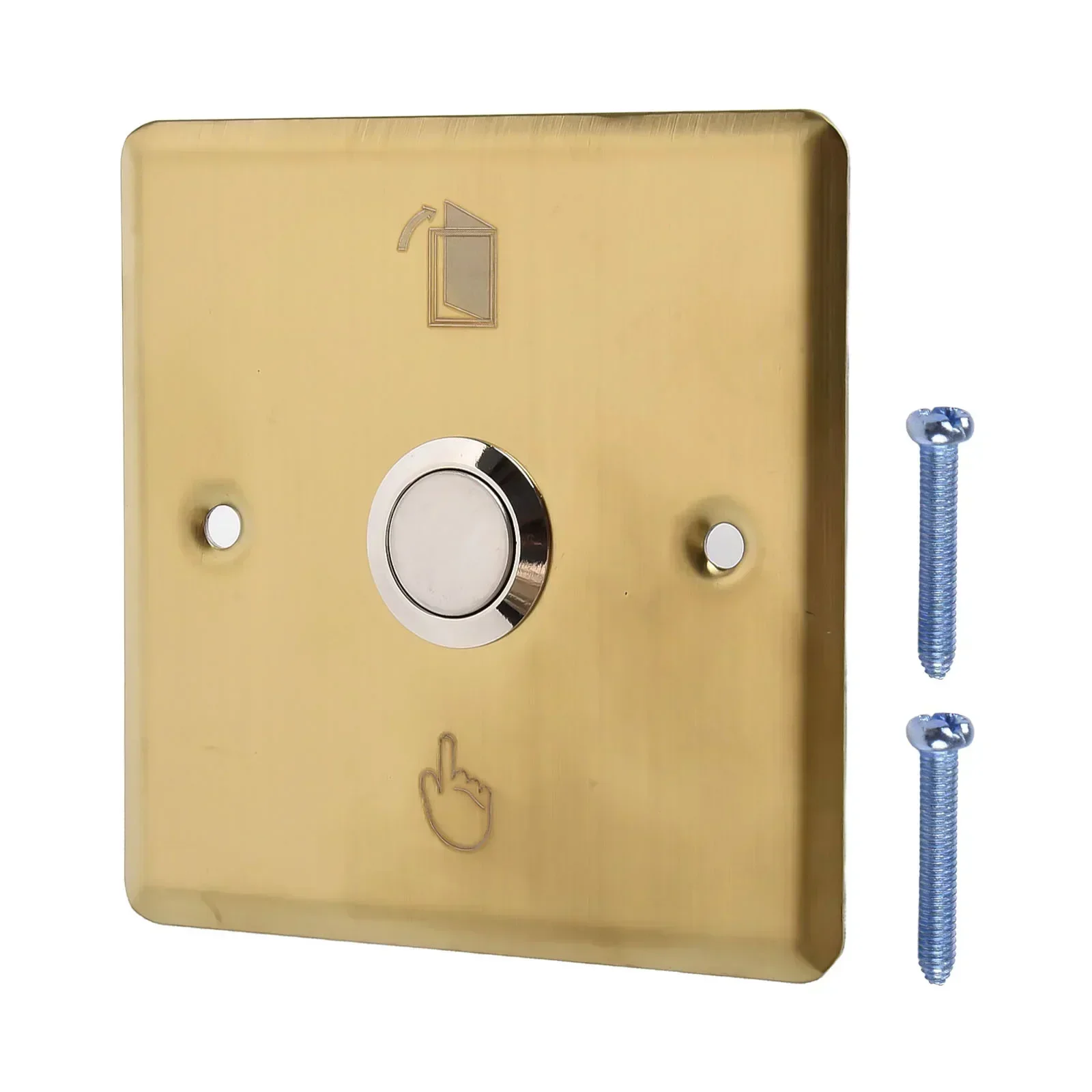 Blank Stainless Steel Doorbell Panel Minimalistic And Elegant Easy Access Button For Quick Doorbell Notifications