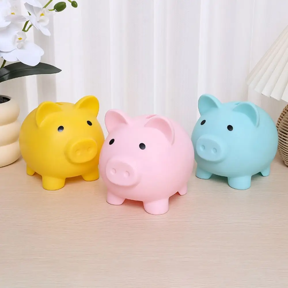 Tirelire cochon de dessin animé, boîte d'économie d'argent de grande capacité, Style macaron, cochon créatif, ornements de bureau