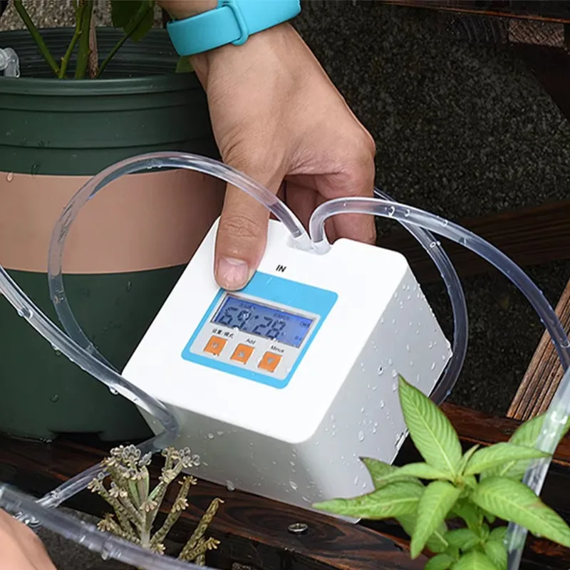 Powered Indoor Potted Plants Self-watering System DIY Miniature Automatic Drip Irrigation Kit
