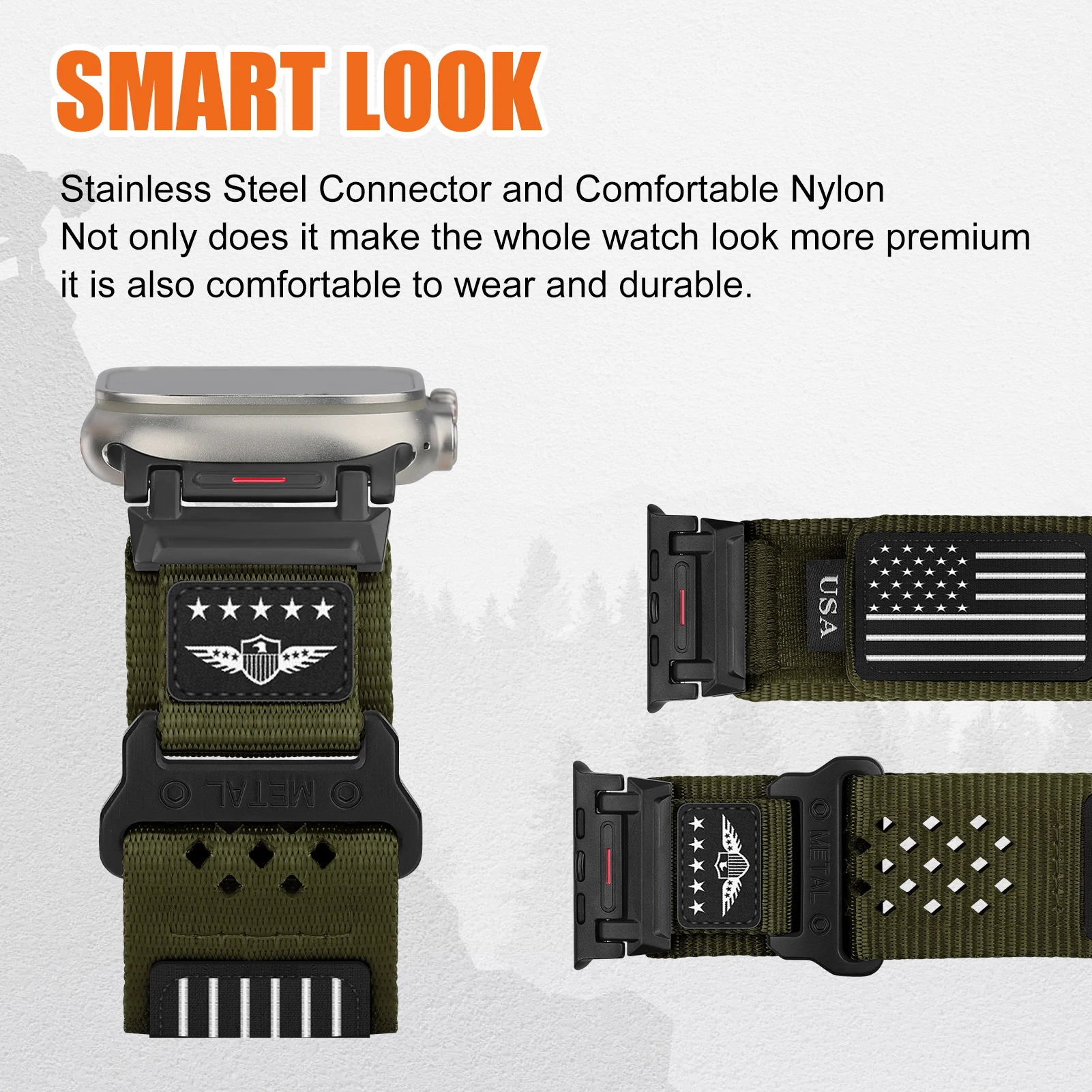 Trail loop for Apple Watch Ultra 2 Band 49mm 44mm 45mm 46mm 42mm Sport Nylon correa bracelet iWatch series 10 9 7 6  8 se Strap image 2