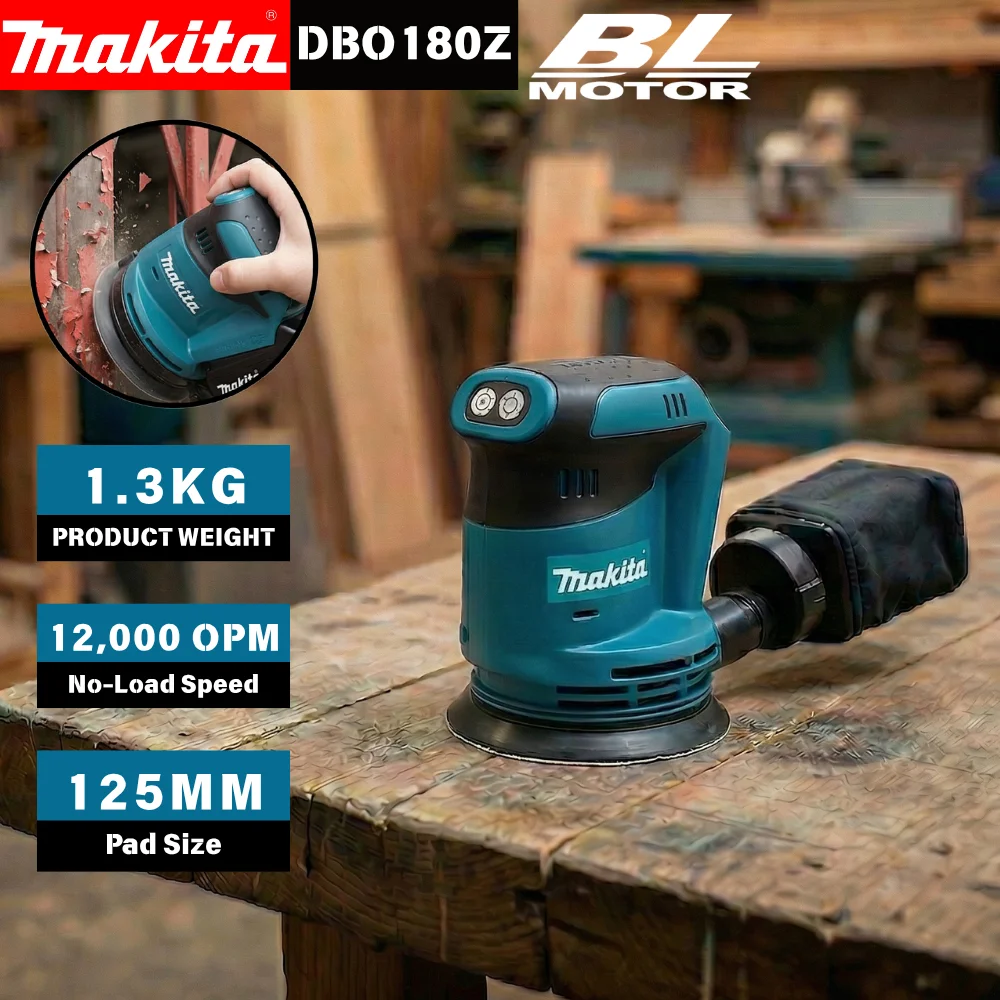 makita-dbo180z-18v-cordless-random-orbital-sander-equipped-detachable-dust-bag-for-furniture-wood-surface-finishing