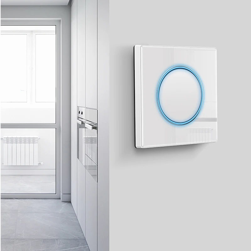 COSWALL 1/2/3/4 Gang 1/2 Way On / Off Wall Light Switch Large Aperture LED Backlight White