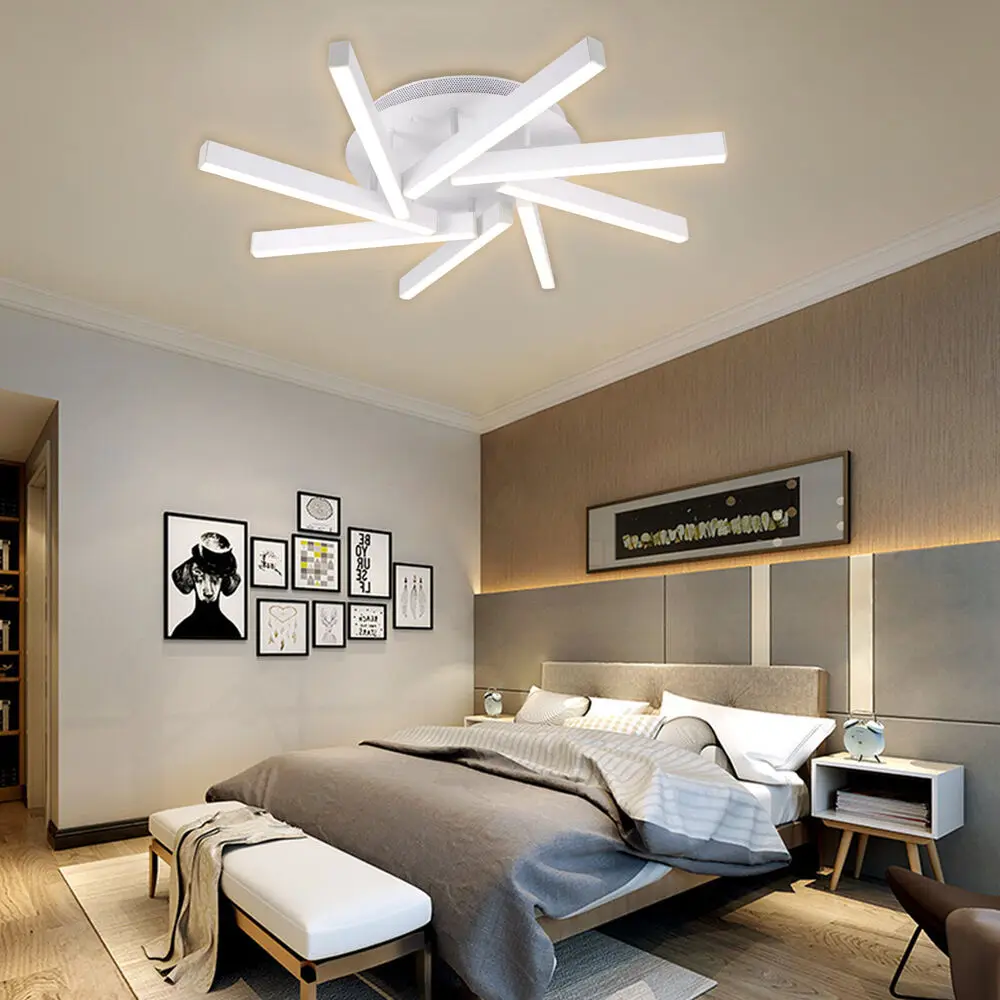 Modern LED Ceiling Lighting Remote Control Dimmable Light Fixture US led lights for room