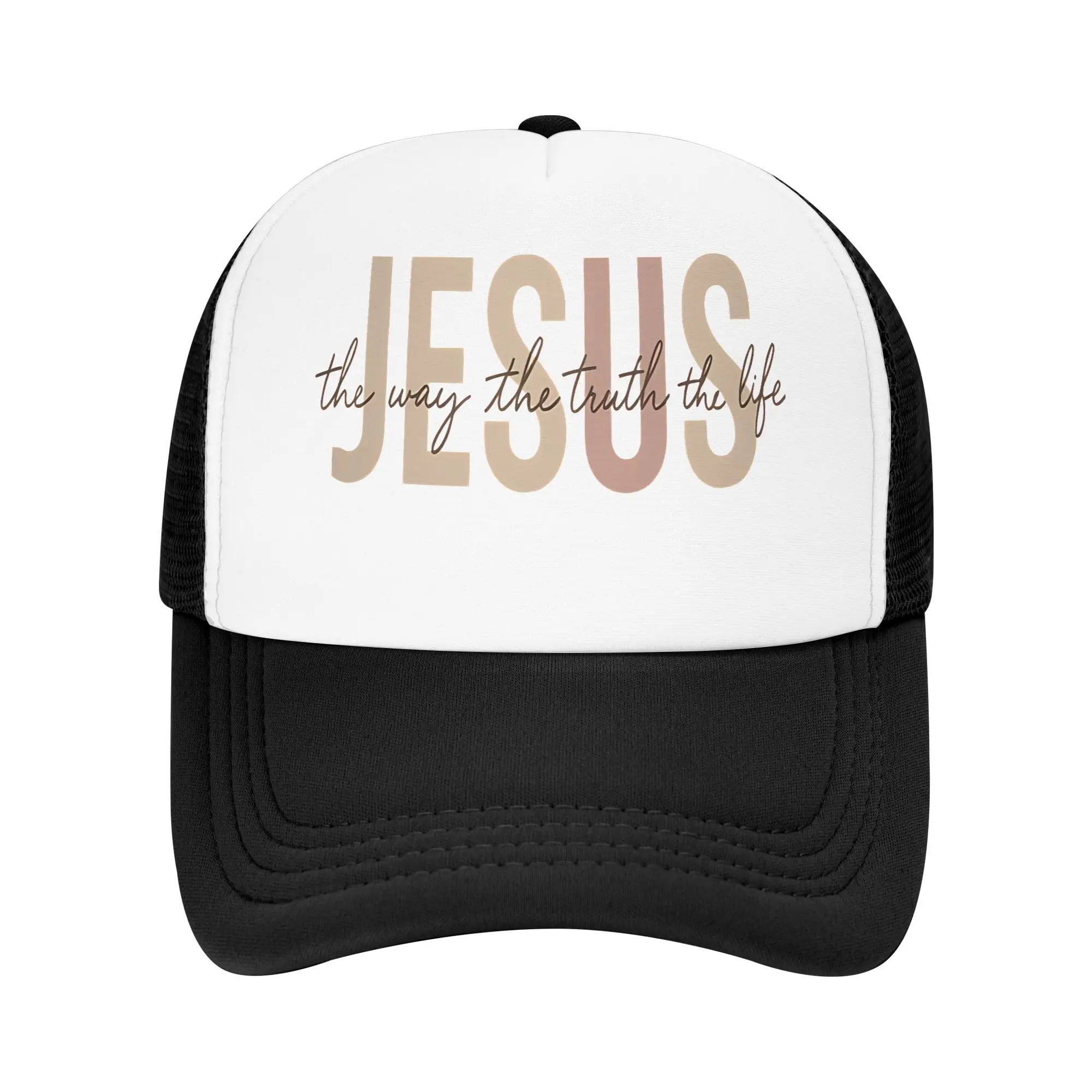 Casquette de camionneur « Jésus est le chemin, la vérité, la vie », casquette de papa, casquette de travail, casquette de pêche, casquette de baseball respirante en maille