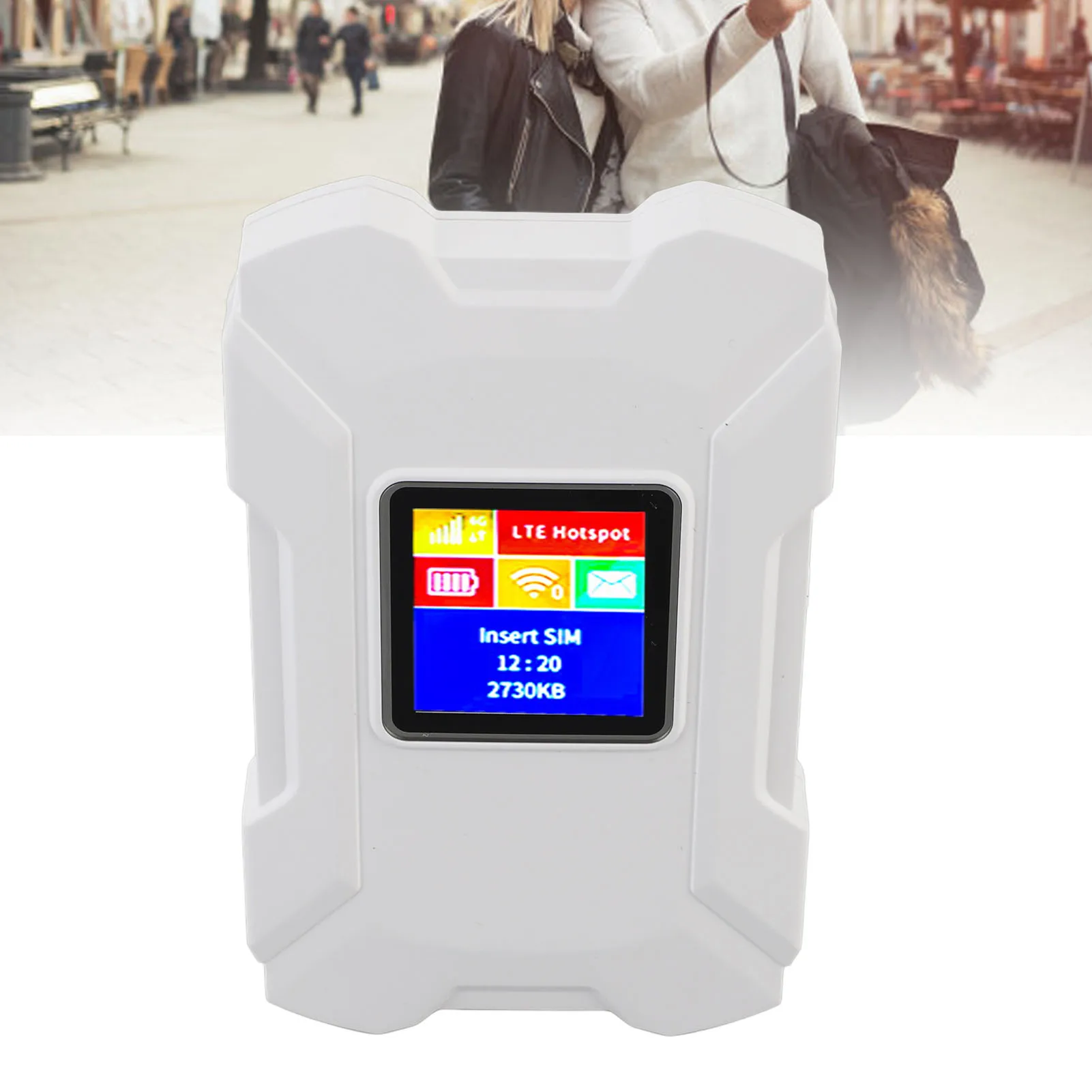 

Portable Mobile Hotspot Upload 50Mbps Support Up To 32 Users Compact ABS 4G LTE Portable Router with SIM Card Slot for Travel