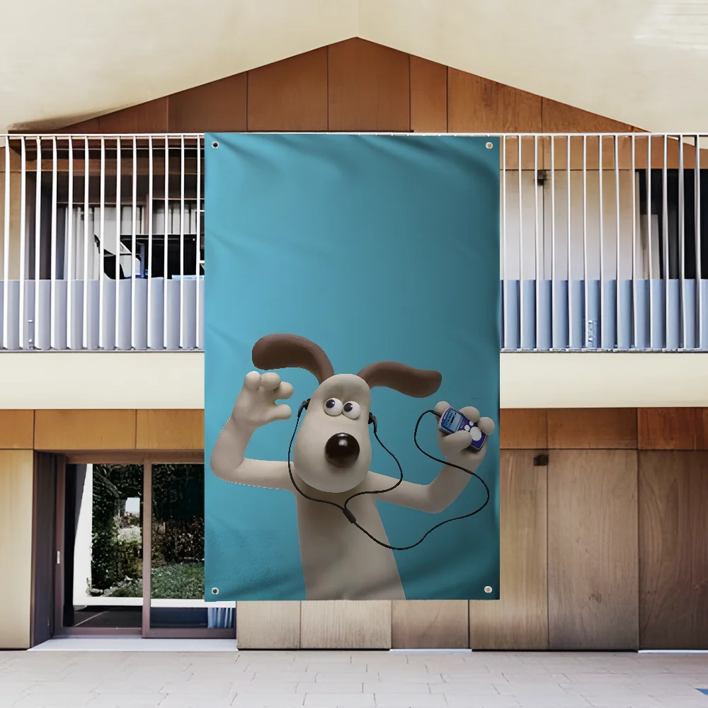 W-WallaceS Cute G-Gromit Flag For Garden Flags Party Living Room Home Balcony Wall Decor Banner Bedroom Tapestry Outdoor