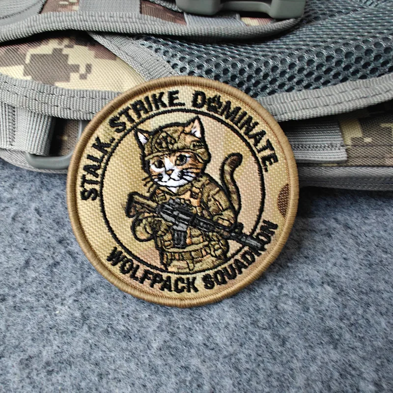 2026 Neue Stickerei-Patches, Katzen-Moralabzeichen, für Kleidung, Hüte, Rucksäcke usw., mit Klettverschluss