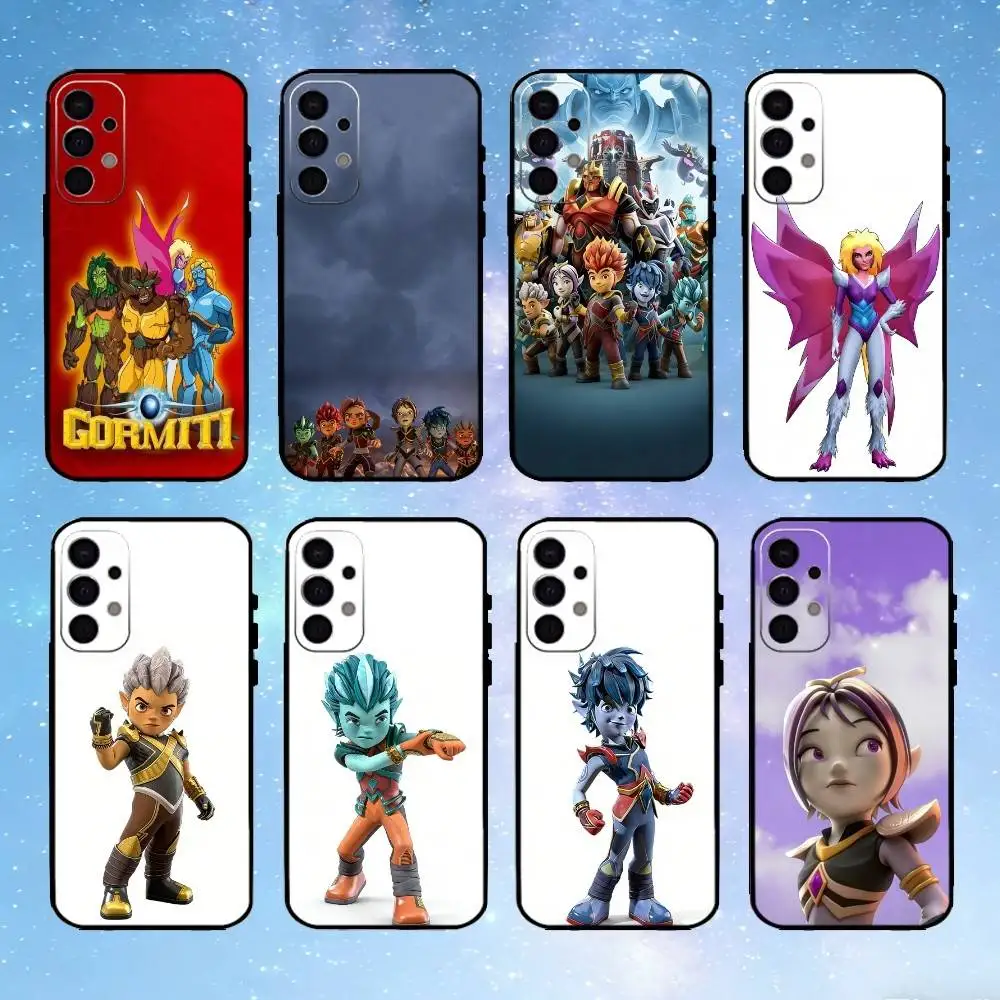 

G-Gormiti Phone Case For Samsung S25,24,23,22,30,21,10,9,Ultra,Plus,FE 5G Black Soft Case