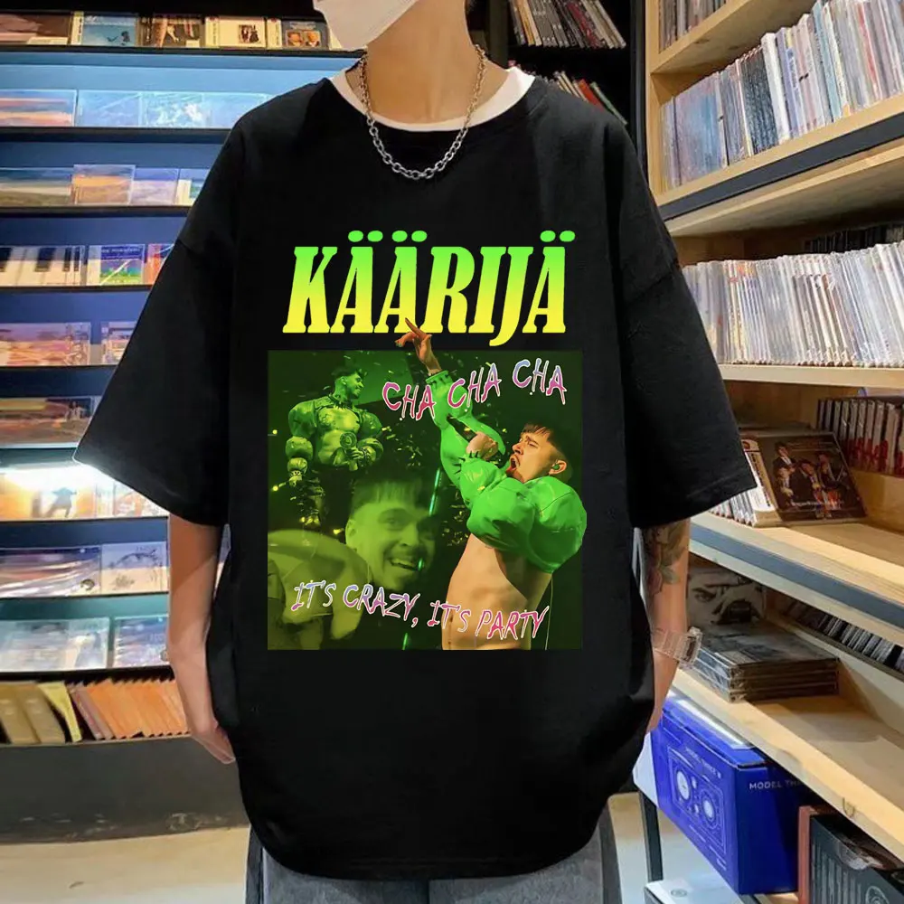 2023 Hot Rapper Käärijä Graphic T Shirt Men Women Street Fashion Trend T Shirts Hip Hop Vintage Oversized Pure Cotton T-shirts