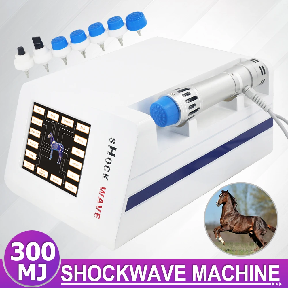 

300MJ Shockwave Therapy Machine For Relieve Horses Animals Pain Relax Multiple Uses Professional Shock Wave Massage Machine