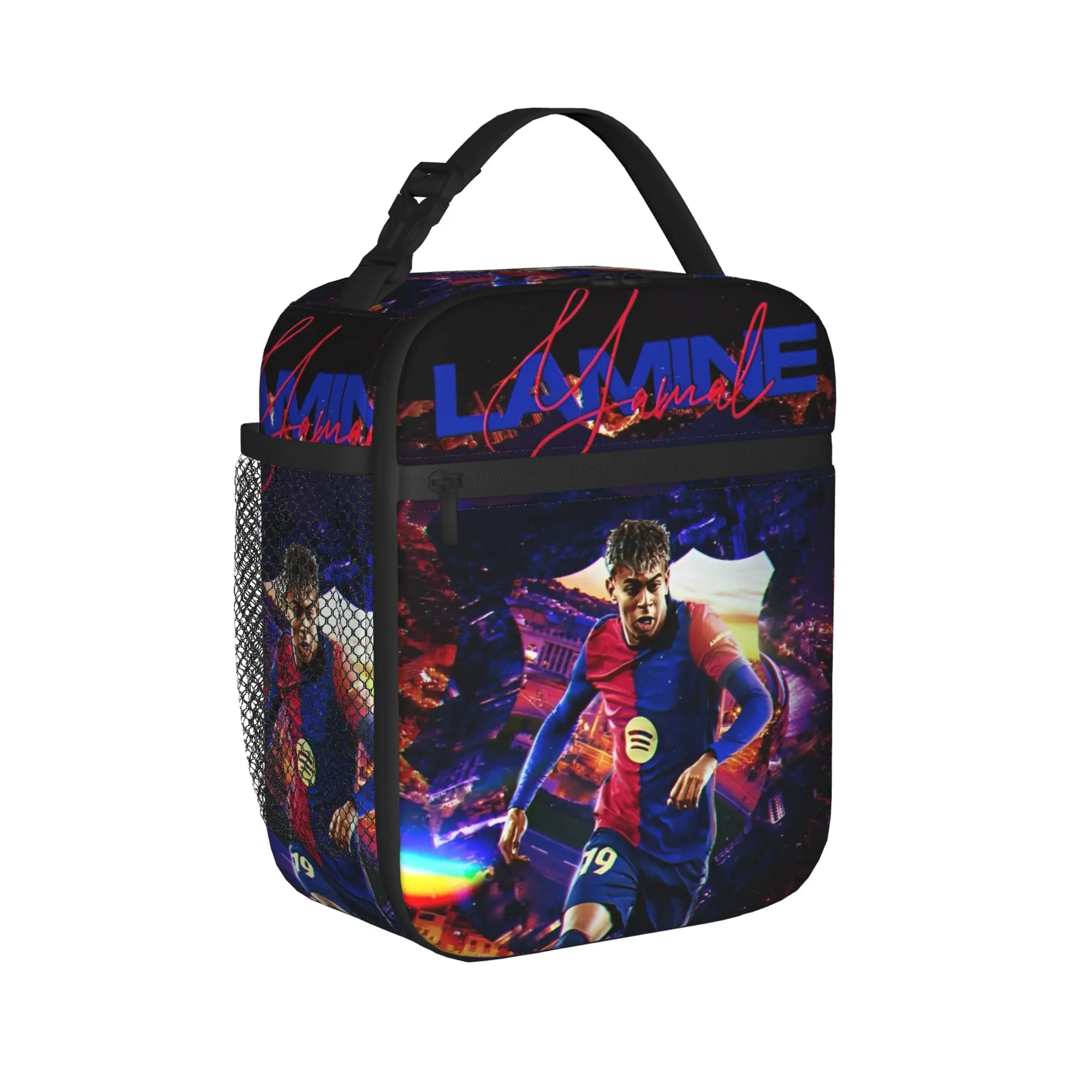 Number 19 Lamine Y-Yamal Insulated Lunch Bag Portable Meal Container Cooler Bag Tote Lunch Box College  Outdoor Bento Pouch