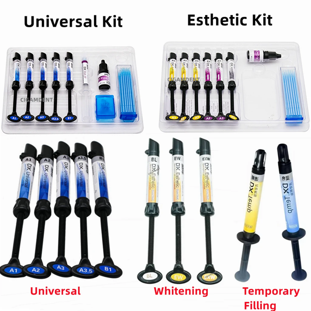 

Dental Universal/Enamel Light-Cure Composite Materi Teeth Restoration Nano Hybrid Filling Resin Dentistry bonding