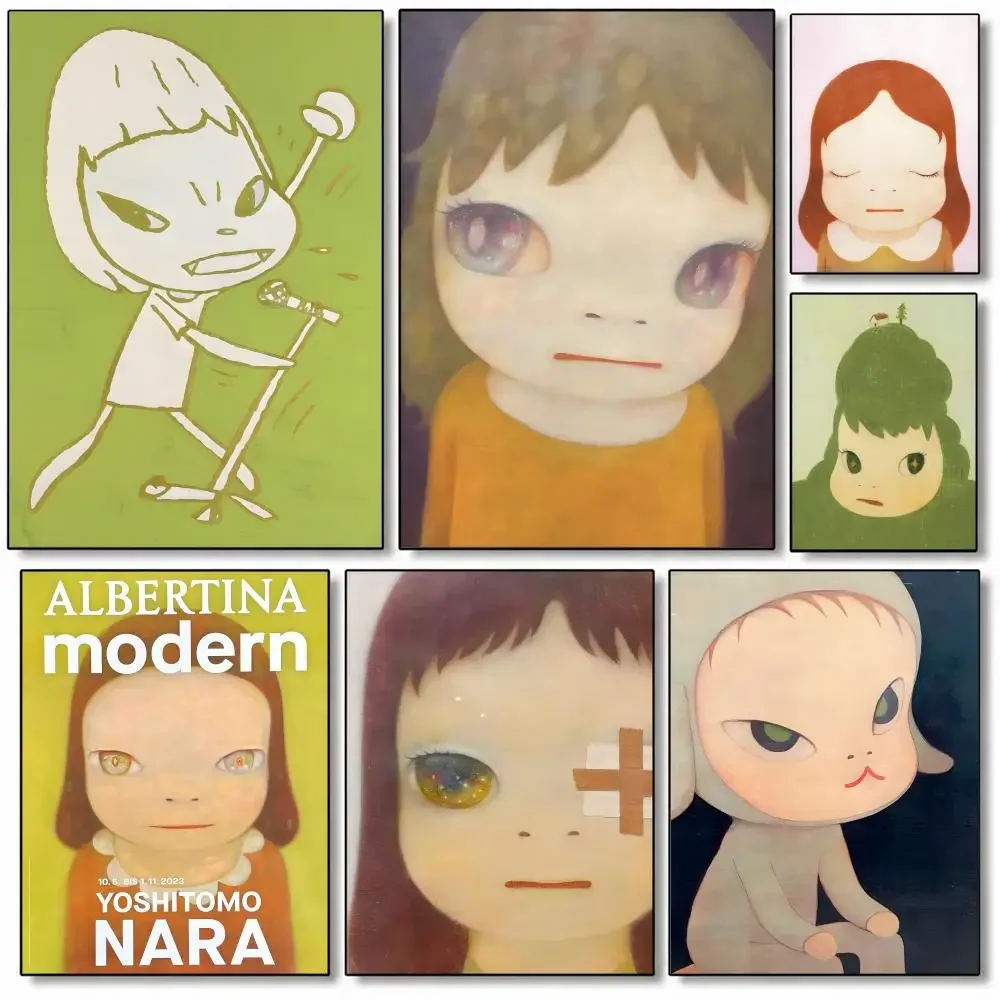 Image of Poster im japanischen Stil von Yoshitomo Nara, hochwertige Wandkunst für Zuhause, Schlafzimmer, Wohnzimmer, Flur, perfektes Geschenk