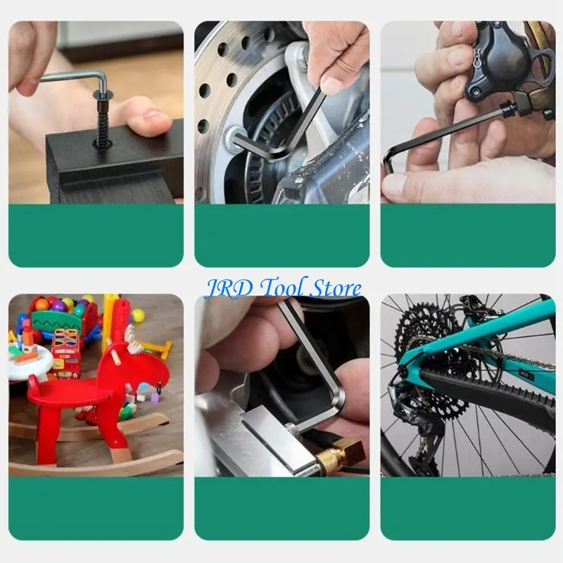 A2UD 8 peças resistente à ferrugem HEXPRIPELHA HEXAGON Sprainner Ferramentas Hand Compatible for Bicycles MONITRE