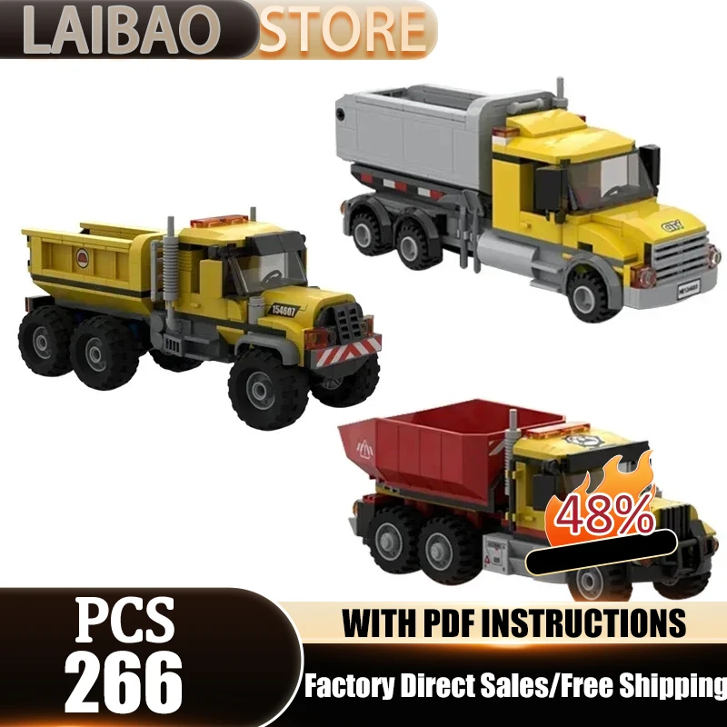 

Конструктор City Car Model Moc: Модульные блоки для сборки самосвалов, технологичные строительные блоки, подарки, рождественские игрушки, наборы для самостоятельной сборки