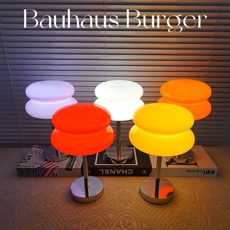 

Средневековая Гамбургская стеклянная настольная лампа Баухаус Минималистичный Гостиная Спальня Кабинет Проживание в семье Атмосфера Украшение Светодиодный прикроватный светильник