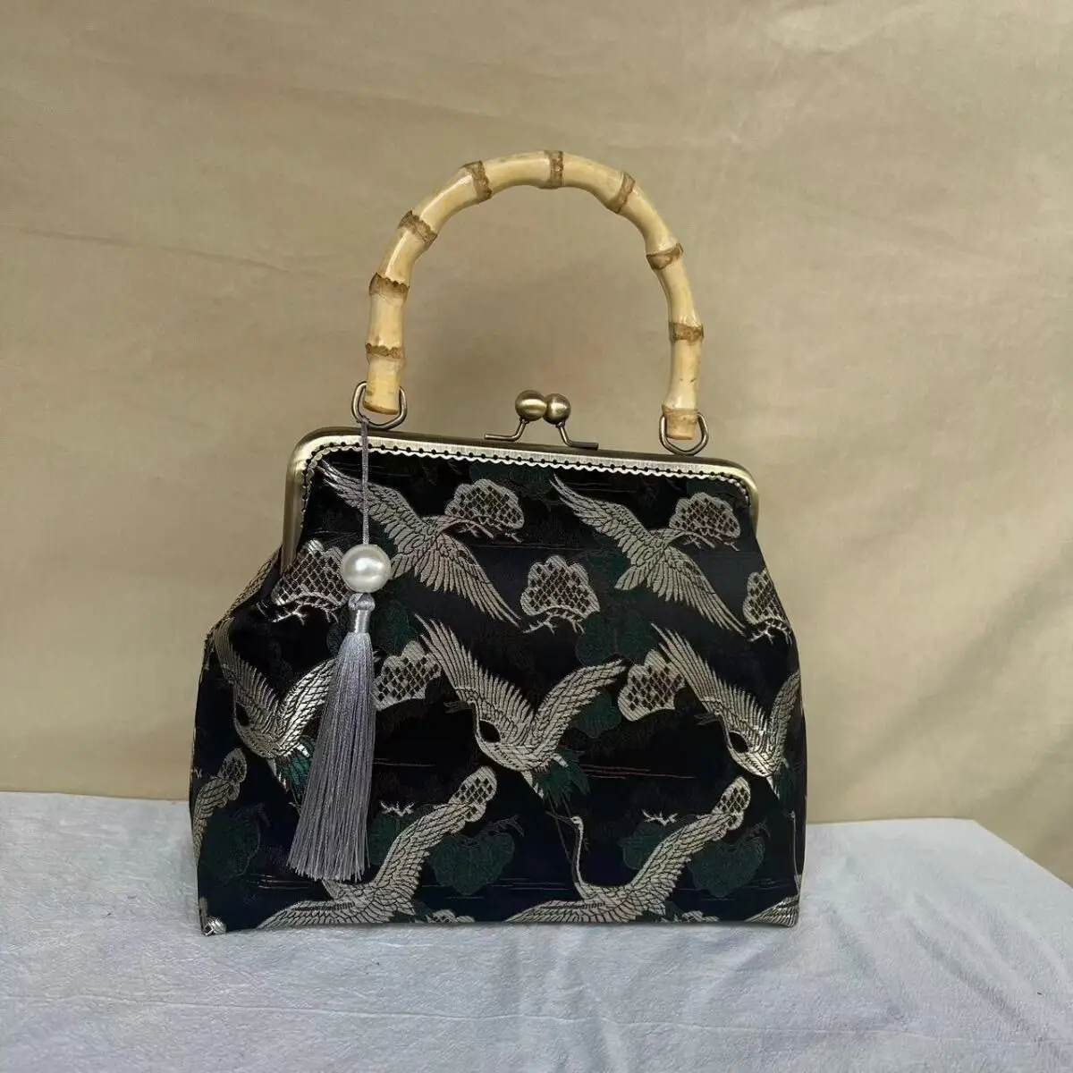 Borse palazzo stile giapponese borse da donna borse borsa regalo madre Vintage borse con serratura a conchiglia borsa a tracolla a tracolla da donna