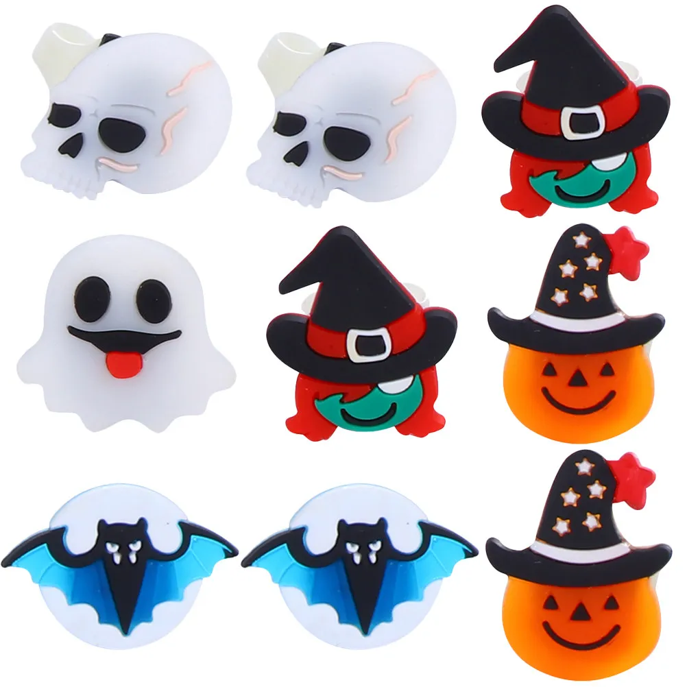 

9pcs Pvc Finger Rings Soft Led Rubber Party For Kids Halloween -Up Pvc Rubber Rings Ring Assorted Colors