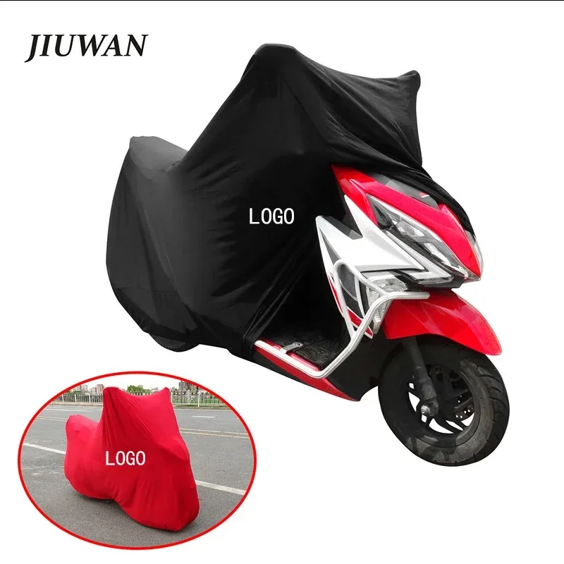 AliExpress JIUWAN Customizable Logo Universal Motorcycle Cover UV Indoor Outdoor Protector Cover Motor Bike Scooter Dustproof Cover Elastic Fabric