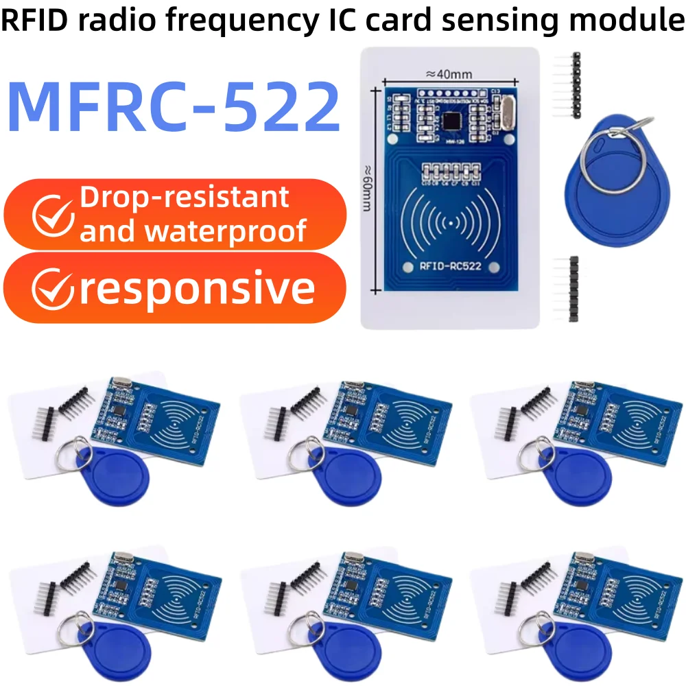 1-10PCS MFRC-522 RC-522 RC522 Antenna RFID IC Wireless Module For Arduino IC KEY SPI Writer Reader IC Card Proximity Module