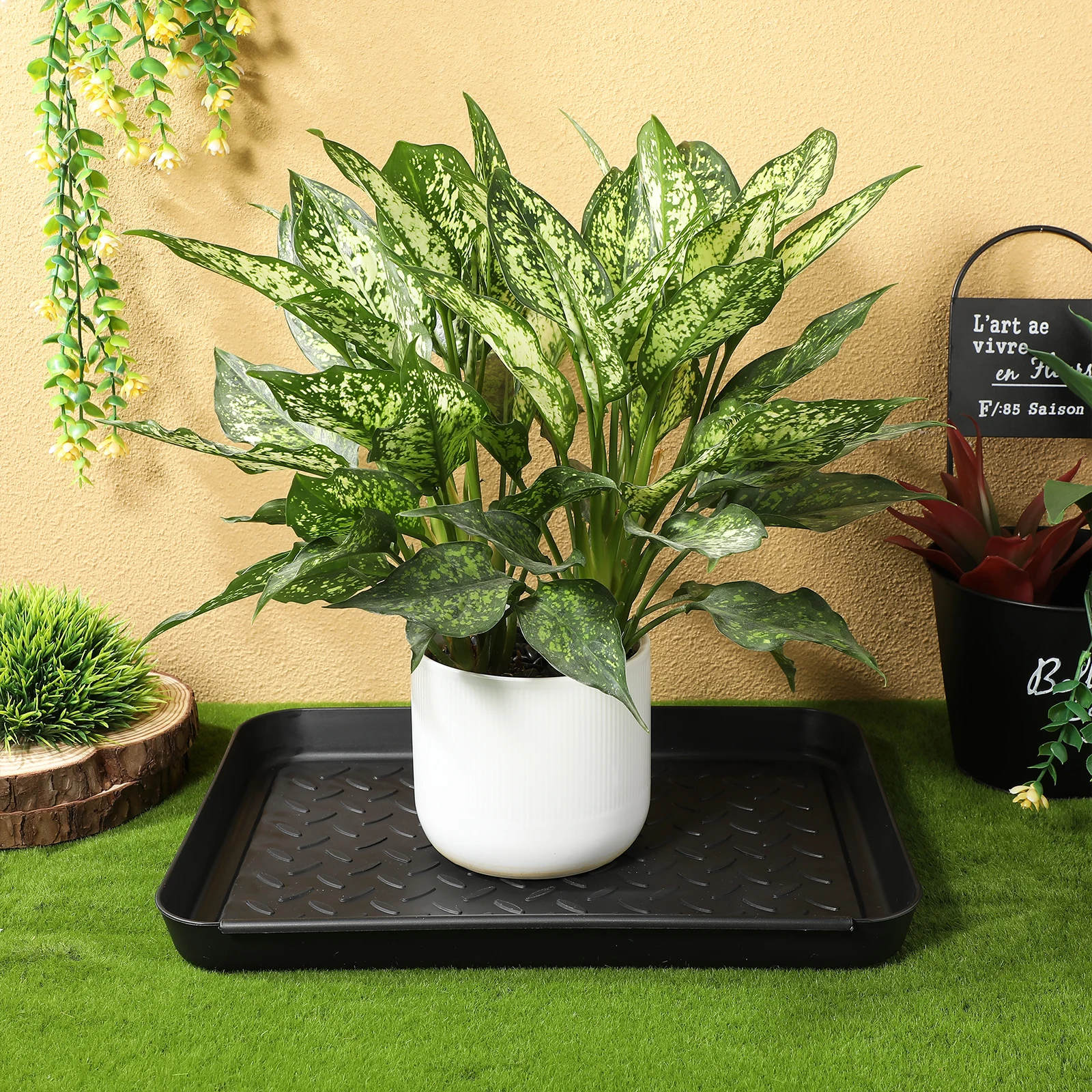 

2 Pcs Multi Purpose Boot Tray Non Slip Plastic Shoe Mat for Entryway and Construction