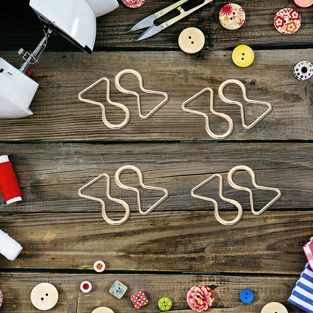 4 أزواج من أبازيم حزام الخصر المعدنية المزخرفة المصنوعة من خليط معدني DIY للبنطلون وإكسسوارات عصرية أنيقة