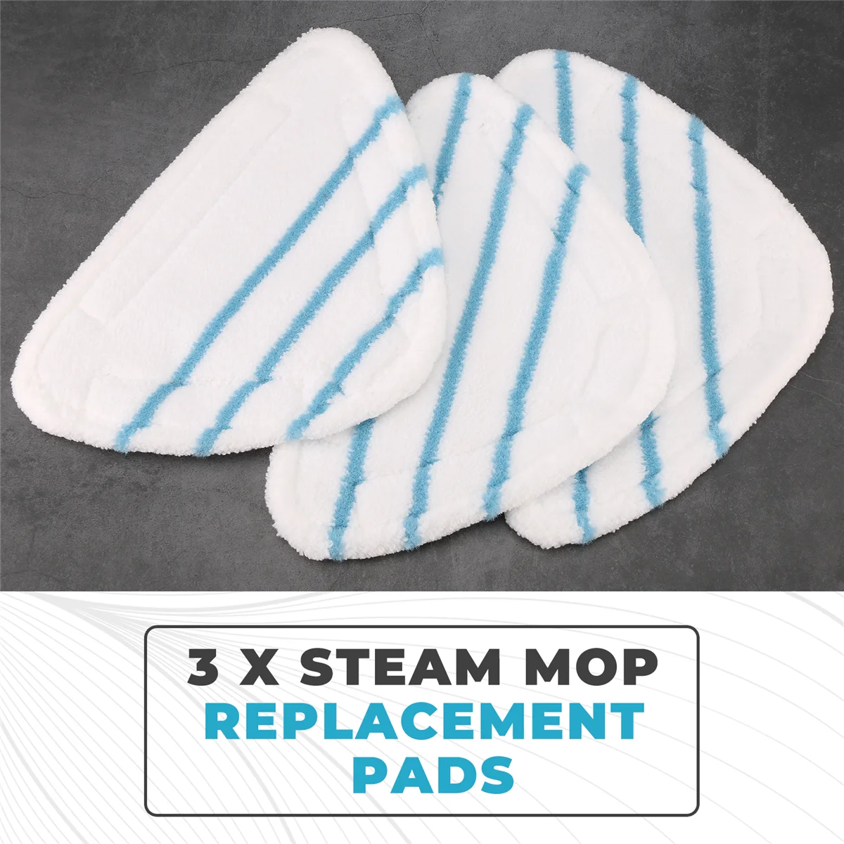 N89R 3Pcs Steam Mop Replacement Pads Triangle Washable Cloth Cleaning Floor Microfiber Mop Head Pad Steam Mop Fittings