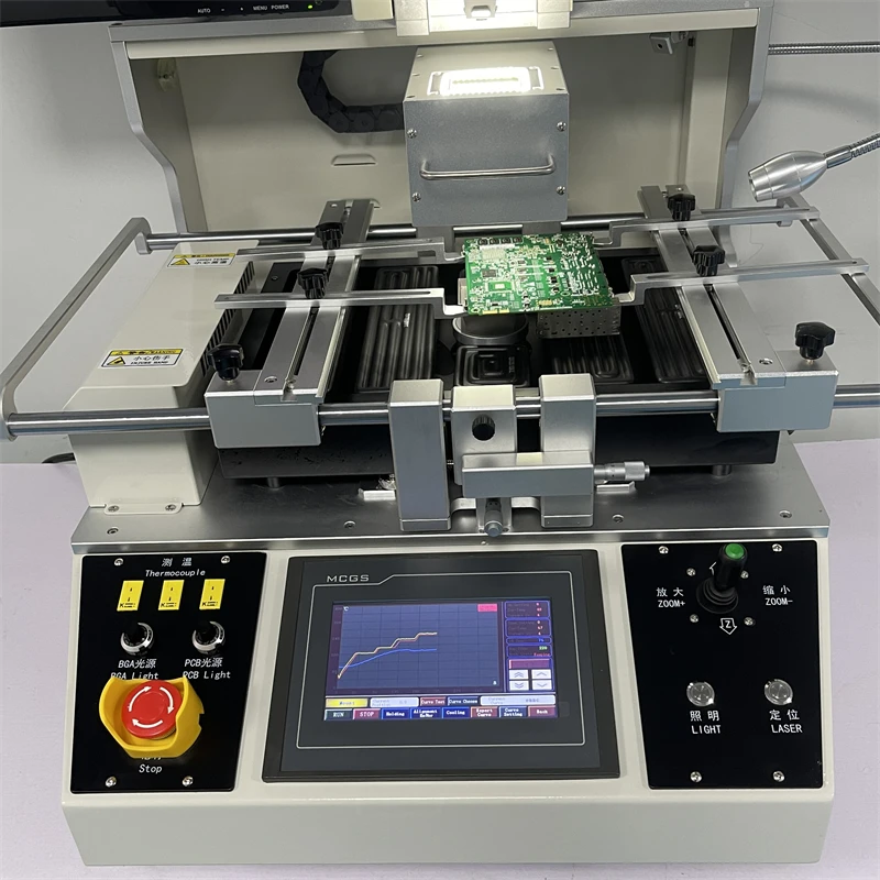 LY G700 Hot Air BGA Rework Station with XY 2-Axis Moving Motor & Optical Align Camera Auto Feeder Standard